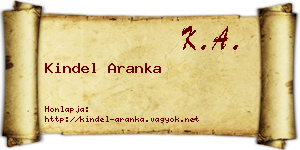Kindel Aranka névjegykártya